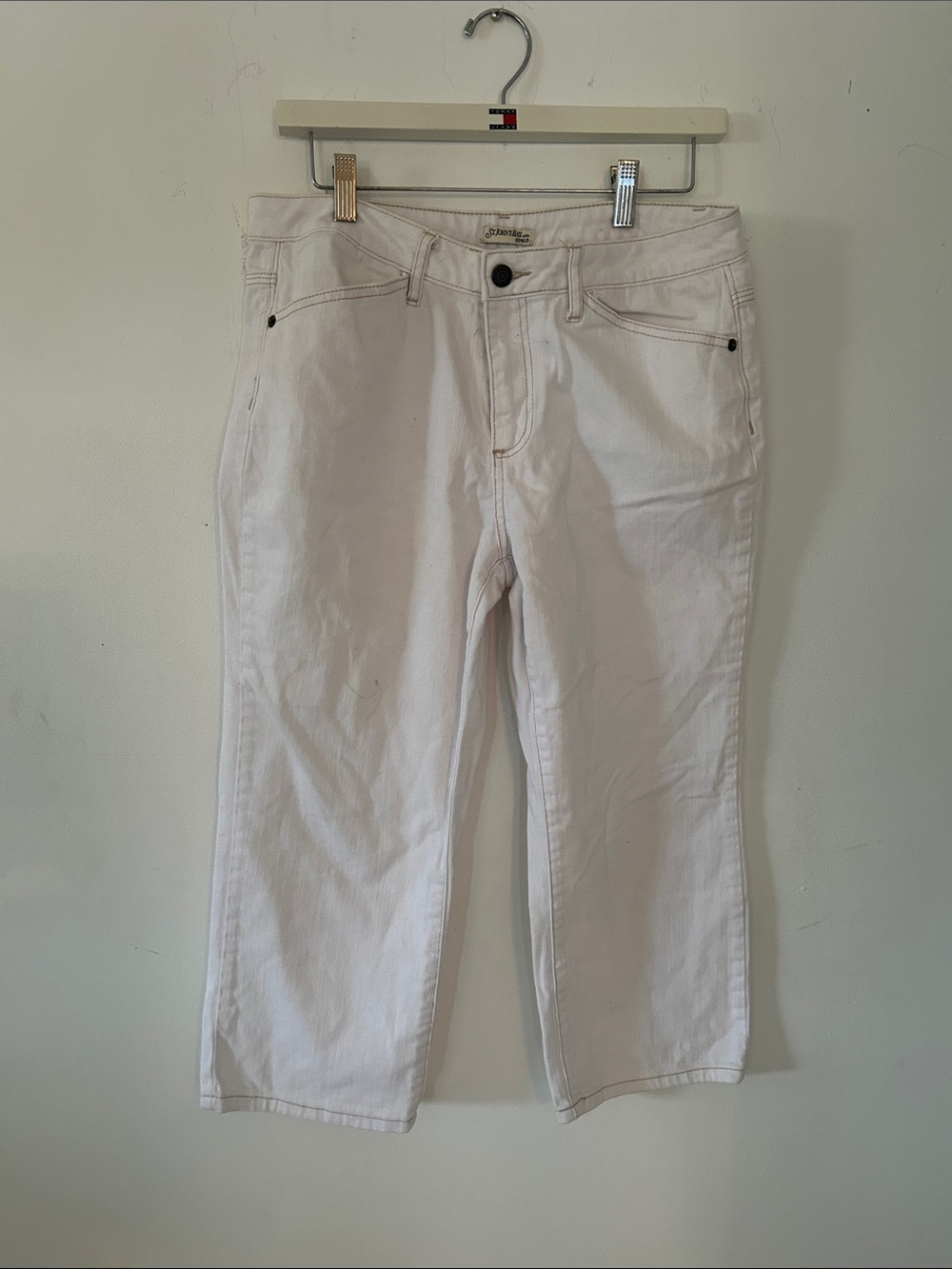 St. John’s Bay Petite White Stretch Cropped Jeans Women’s 10P